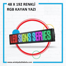 48 x 192 Renkli RGB Kayan Yazı