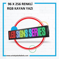 96 x 256 Renkli RGB Kayan Yazı